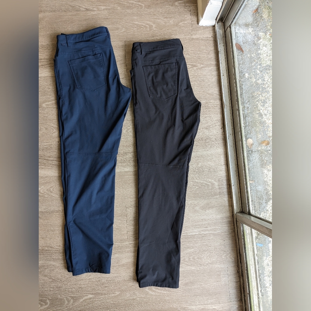 2 lululemon pants abc classic fit, men sz 34x32